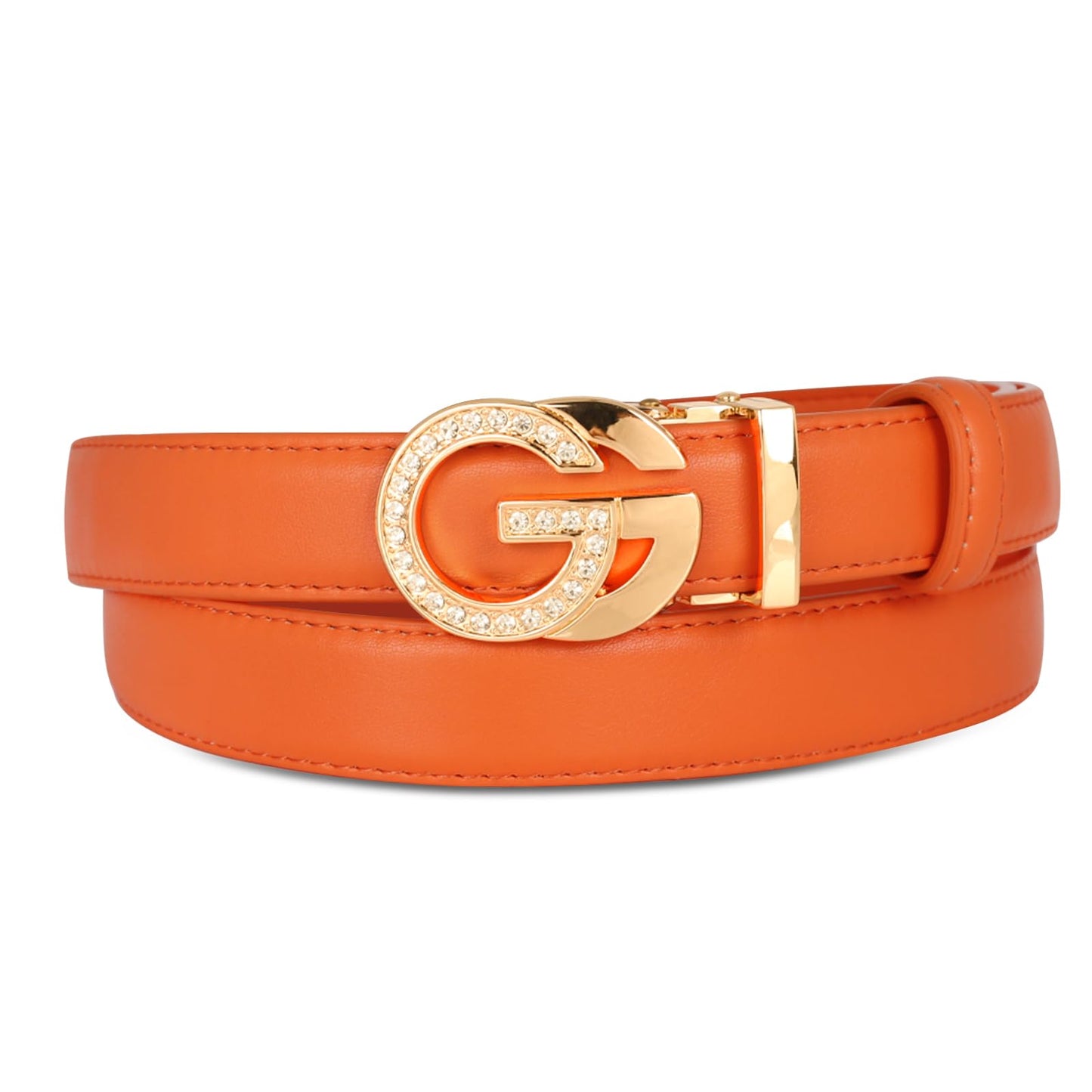 HOTAurolran Women's Leather Belt with Buckle - Ideal for Dresses, Jeans, and Coats