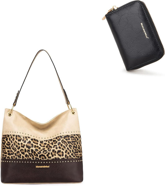 HOTMontana West 2 Pack Hobo Bag Purse and Small Credit Card Holder for Women
