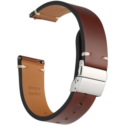 HOTRitche Quick Release Leather Watch Bands for Men Women, Leather Watch Straps with Butterfly Clasp, 18mm 20mm 22mm Watch Band, Black, Brown, Coffee