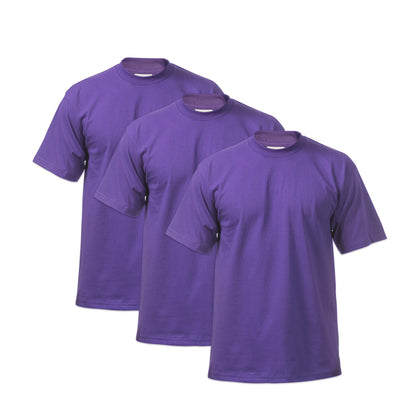 HOTPro Club Men's 3-Pack Heavyweight Cotton Short Sleeve Crew Neck T-Shirt
