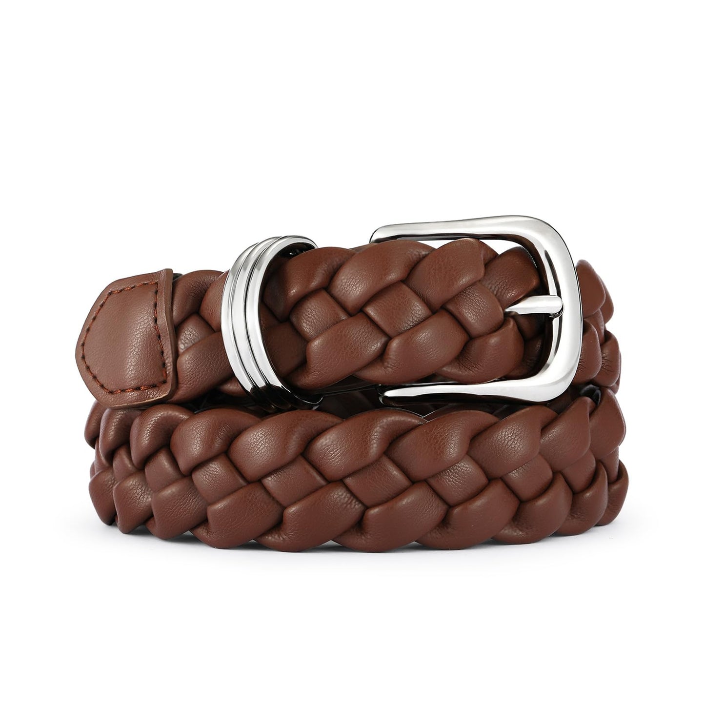 HOTRISANTRY Women's Leather Belts with Gold Buckle Fashion Leather Waist Belt Elegant Ladies Belts for Jeans Gifts for Women