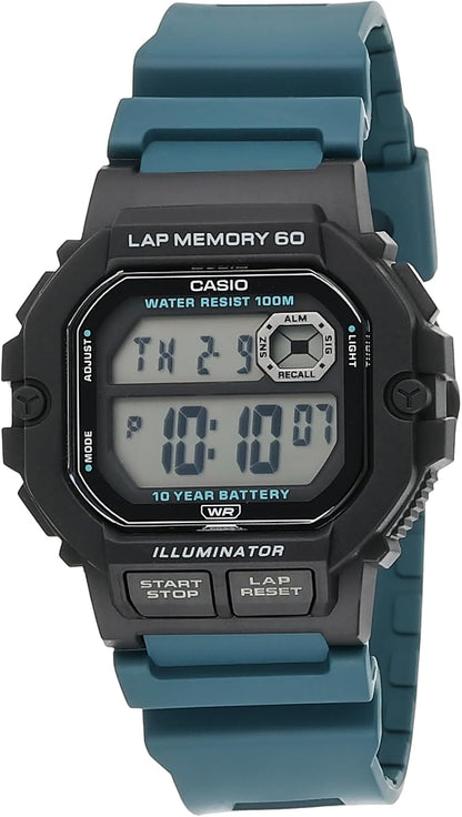 HOTCasio WS1300H Series | Digital Watch | 100 Meter Water Resistance | LED Backlight | 1/100 SEC Stopwatch | Tide Graph | Coundtown Timer | LED Light | Multi Function Alarms | 10 Year Battery