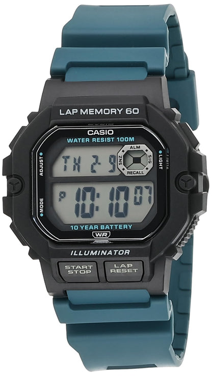 HOTCasio WS1300H Series | Digital Watch | 100 Meter Water Resistance | LED Backlight | 1/100 SEC Stopwatch | Tide Graph | Coundtown Timer | LED Light | Multi Function Alarms | 10 Year Battery