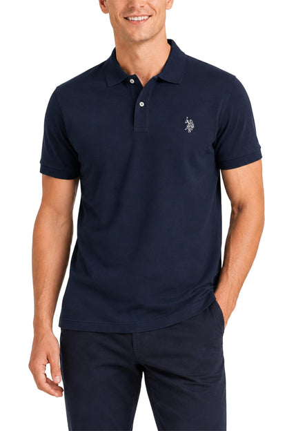 HOTU.S. Polo Assn. Men's Classic Polo Shirt, Two-Button Closure Pique Polo Shirt, Summer Fashion Golf Shirt | Two-Button Closure Pique Polo Shirt, Summer Fashion Golf Shirt