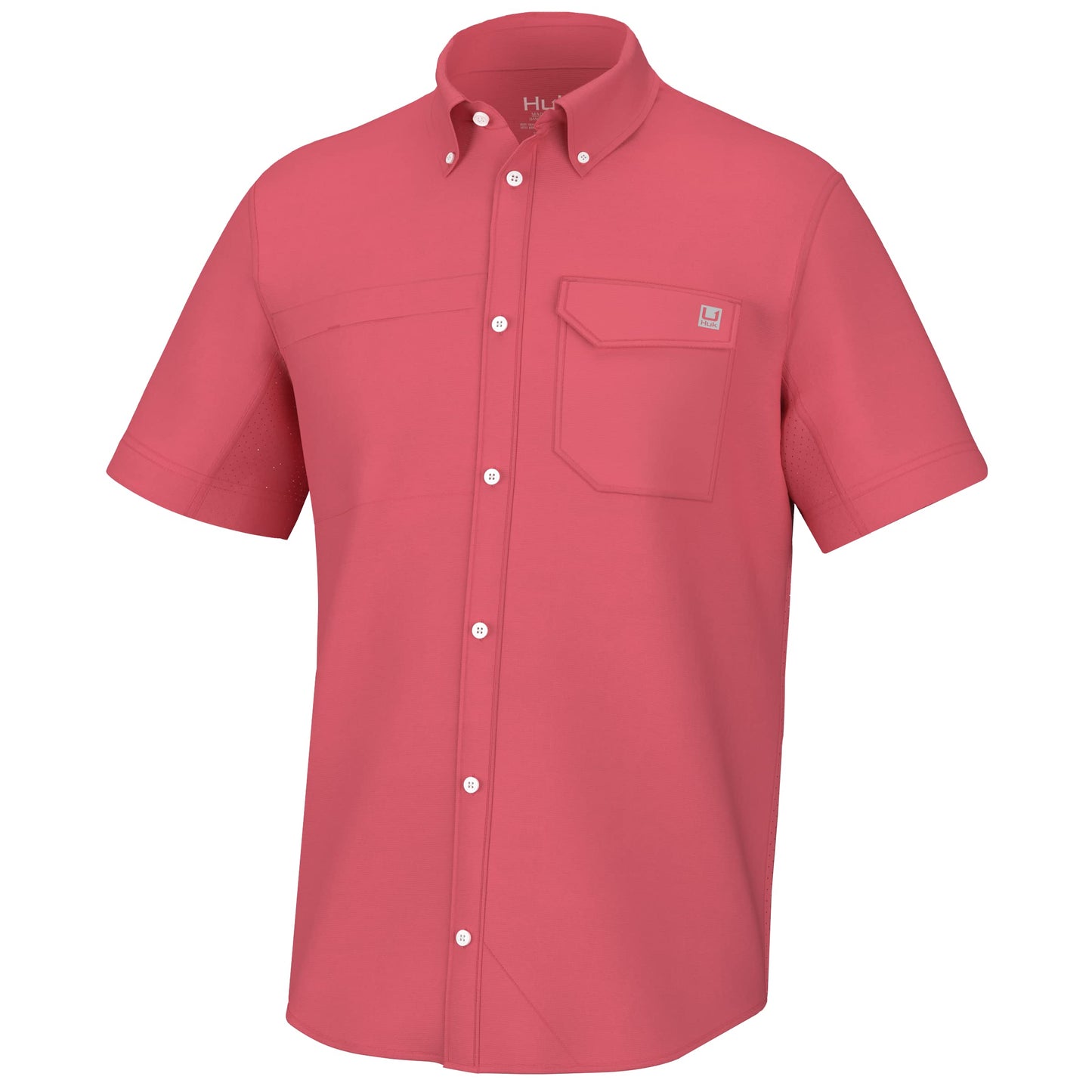 HOTHUK Men's Tide Point Kc Scott Original Artwork Short Sleeve Shirt, Fishing Button Down