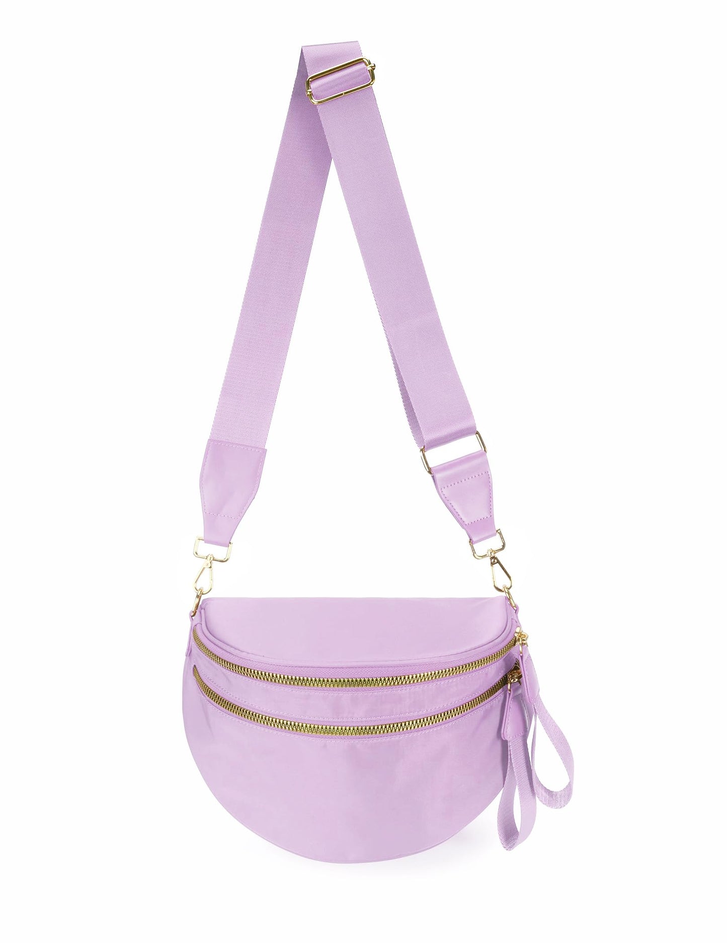 HOTFEIBOON Spacious Nylon Crossbody Bag Bum Bag Handbags Wallets Purses Trendy Shoulder Bag for Women