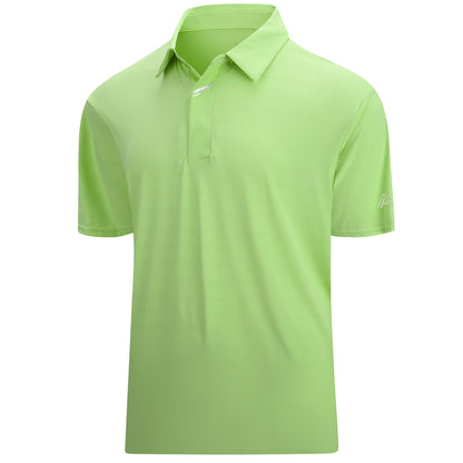 HOTEsabel.C Jacquard Golf Shirts for Men Dry Fit Short Sleeve Collared Polo | Moisture Wicking, Athletic Fit, 4-Way Stretch for Comfort, Wrinkle Free, Lightweight, Ideal for Golf, Casual & Work Wear