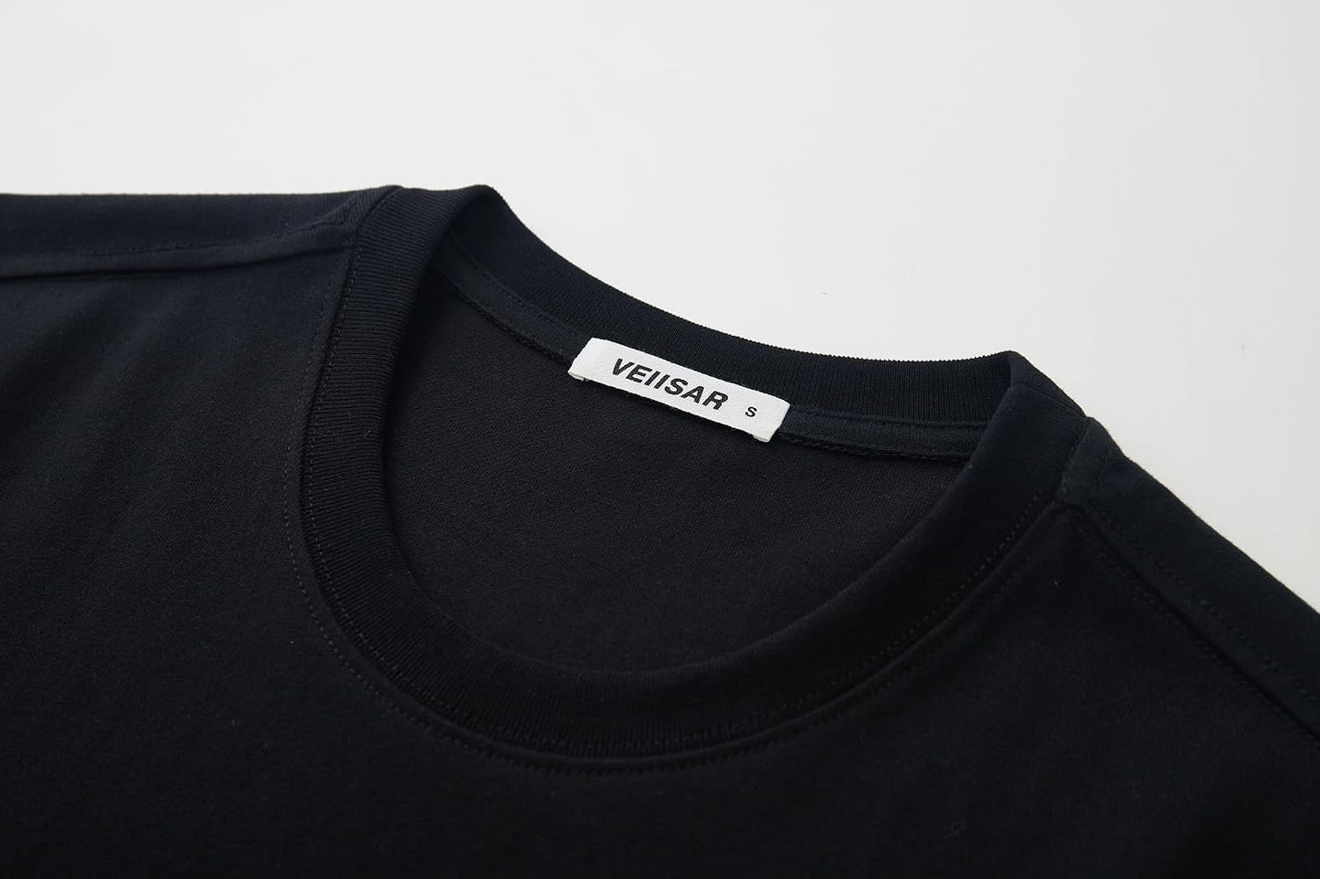 HOTVEIISAR Men's Heavy Weight Crew Neck T-Shirt Mens Premium Cotton Tee - Pre Shrunk S-3XL