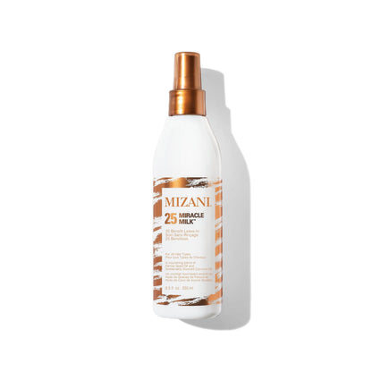 HOTMizani 25 Benefit Miracle Milk - Leave in Conditioner for Curly Hair, With Coconut Oil, Curl Detangler Spray, Anti Frizz Heat Protectant, No Drying Alcohols, Paraben-Free