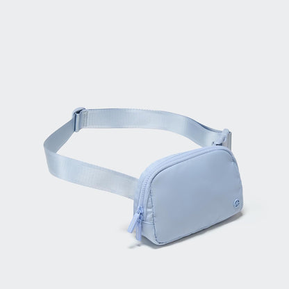 HOTPander Two Way Zipper Fanny Pack Nylon Everywhere Belt Bag for Women, Water Repellent Waist Packs, Crossbody Bags with Adjustable Strap (Windmill Blue).