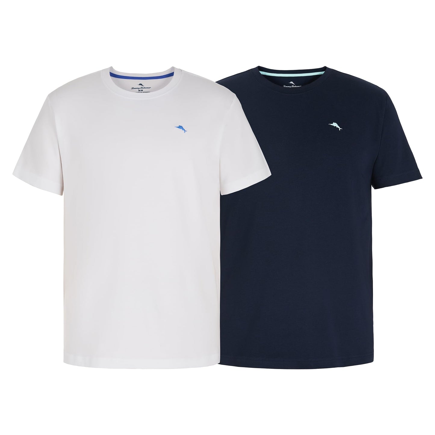 HOTTommy Bahama - Men's Essential 2 Pack T Shirts, Short Sleeve Crew Neck Stretch Jersey Top for Sleep or Lounge