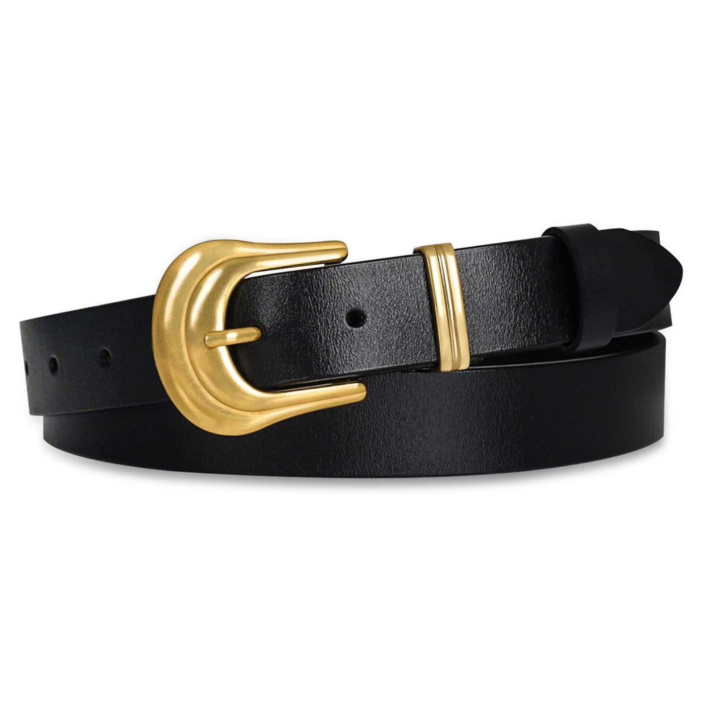 HOTAurolran Women's Leather Belt with Buckle - Ideal for Dresses, Jeans, and Coats