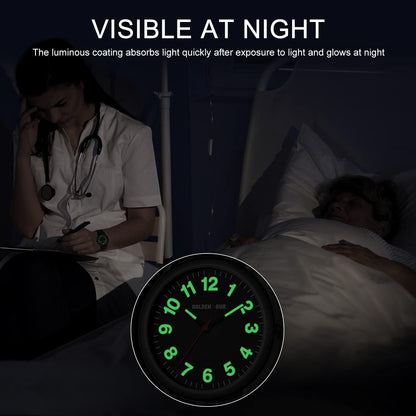 HOTGOLDEN HOUR Waterproof Nurse Watch for Medical Professionals, Students Women Men - Military Time Luminouse Easy Read Dial, 24 Hour with Second Hand, Colorful Silicone Band