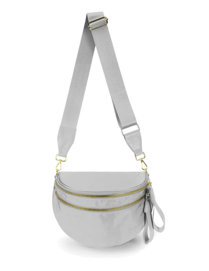 HOTFEIBOON Spacious Nylon Crossbody Bag Bum Bag Handbags Wallets Purses Trendy Shoulder Bag for Women