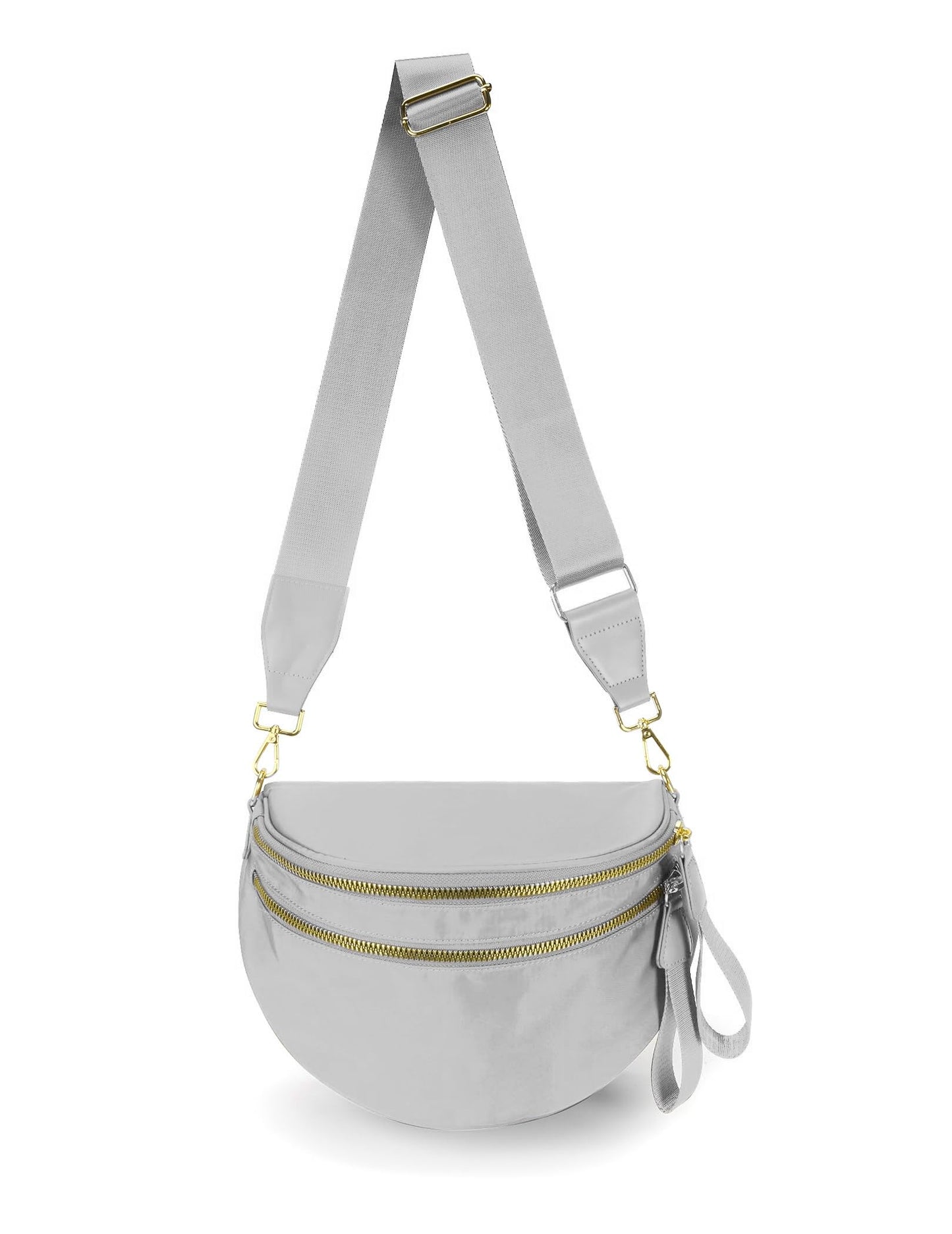 HOTFEIBOON Spacious Nylon Crossbody Bag Bum Bag Handbags Wallets Purses Trendy Shoulder Bag for Women