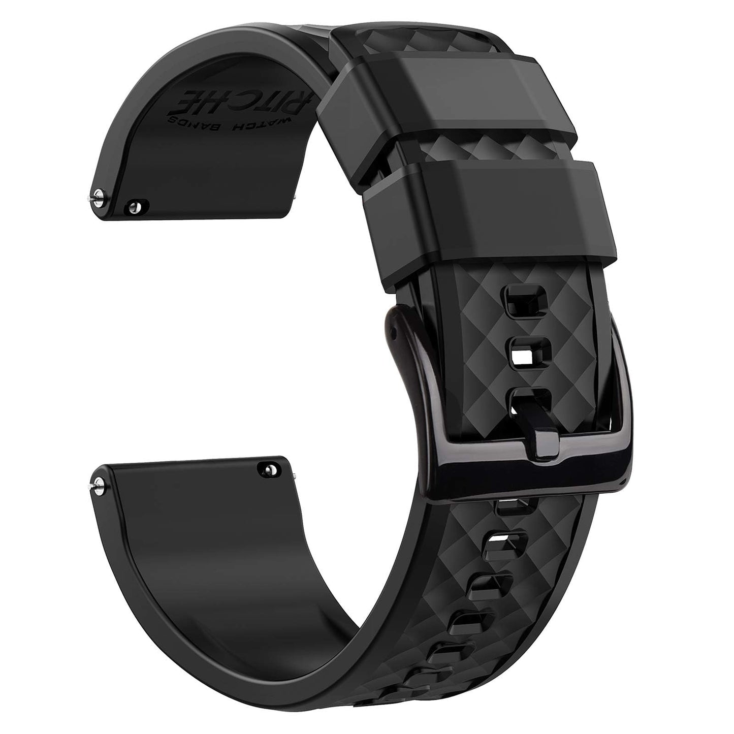 HOTRitche Christmas Gift Silicone Watch Bands 18mm 20mm 22mm 24mm Quick Release Rubber Watch Bands for Men, White Elephant Gifts, Stocking Stuffers For Men