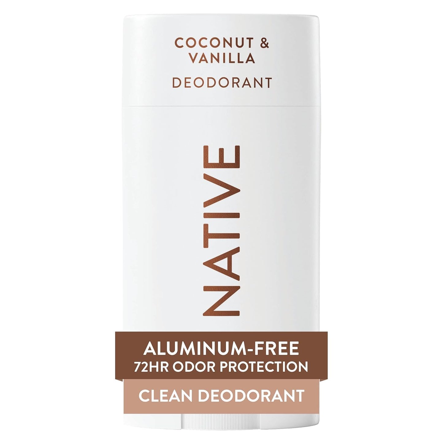HOTNative Deodorant Contains Naturally Derived Ingredients, 72 Hour Odor Control, Deodorant for Women and Men, Aluminum Free, Coconut & Vanilla 2.65oz