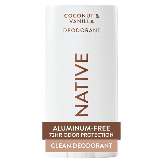 HOTNative Deodorant Contains Naturally Derived Ingredients, 72 Hour Odor Control, Deodorant for Women and Men, Aluminum Free, Coconut & Vanilla 2.65oz