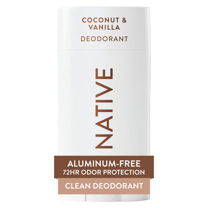 HOTNative Deodorant Contains Naturally Derived Ingredients, 72 Hour Odor Control, Deodorant for Women and Men, Aluminum Free, Coconut & Vanilla 2.65oz
