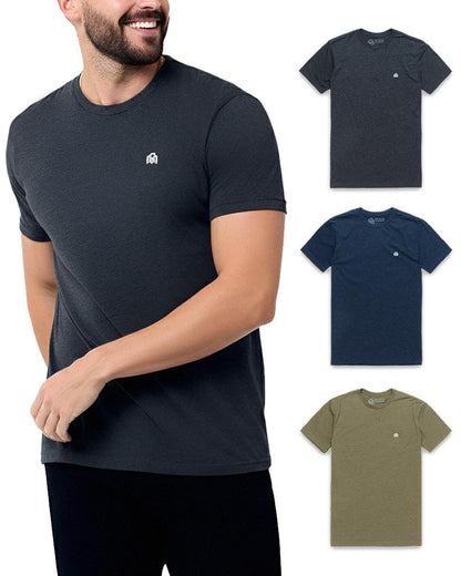 HOTMens T Shirts Soft Cotton Crew Neck Athletic Fit Casual Tees S-4XL | Soft cotton blend casual tee shirts with 4-way stretch - tag-free athletic fit for gym, work & casual wear. A go-to gift.