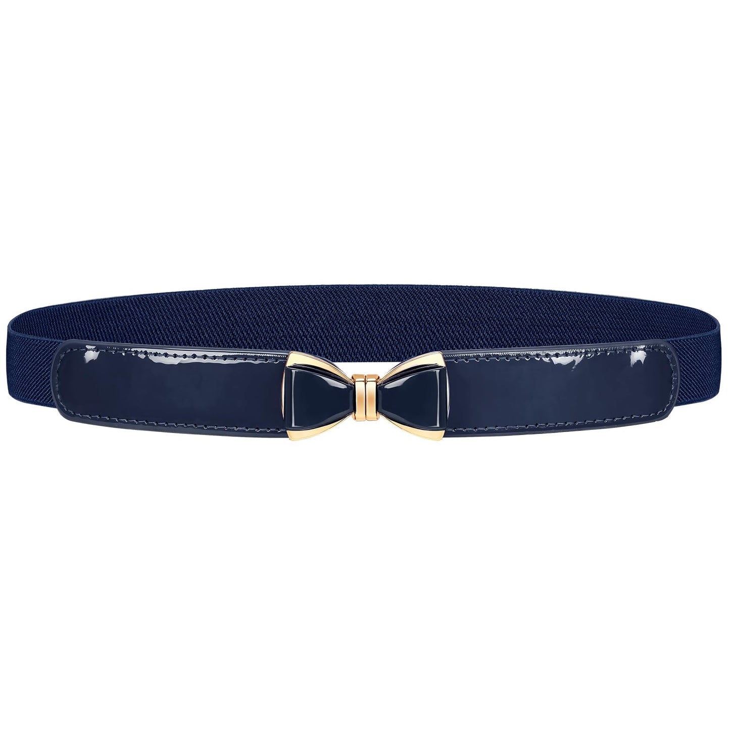 HOTVONMELLI Womens Skinny Elastic Belt Stretchy Bow Belt for Women Dresses Thin Waist Ladies Belts