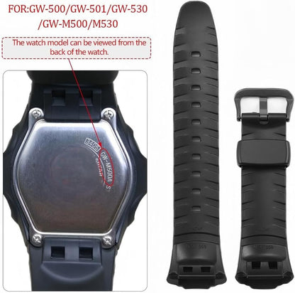 HOTReplacement Watch Strap Compatible with Casio GW-530 GW-500 Strap Men's Resin Bracelet