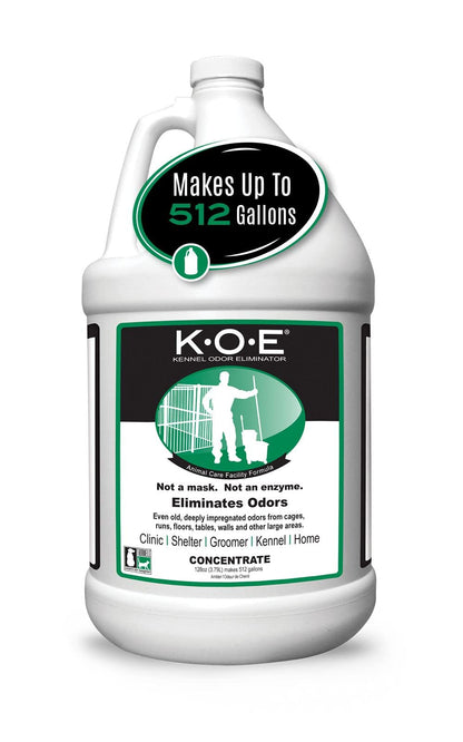 HOTOdorcide K.O.E Kennel Odor Eliminator Concentrate, Fresh Scent, 16 oz - Non-Enzymatic Formula for Cages, Runs, Home and Kennel Use