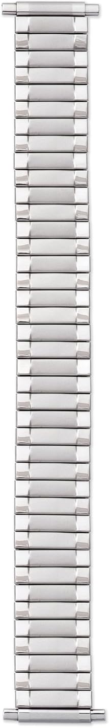HOTSpeidel Men’s Twist-O-Flex Stainless Steel Stretch Metal Replacement Expansion Watch Band with Self-Adjusting Straight or Curved Ends for 16mm 17mm 18mm 19mm 20mm 21mm 22mm