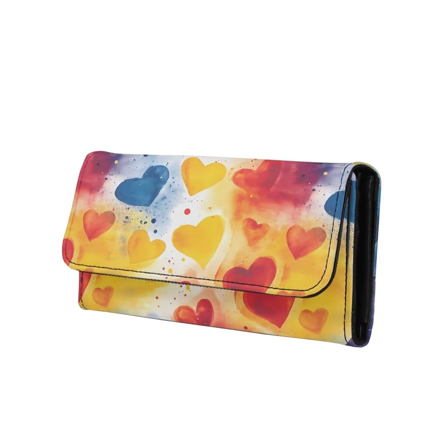 HOTNovelty Jeans Print Womens Wallets Leather Clutch, Vintage Denim Block Patch Design Long Wallet for Women Blue Credit Card Holder with Coin Purse ID Window