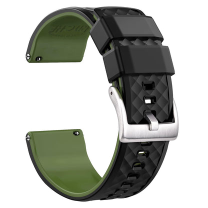 HOTRitche Christmas Gift Silicone Watch Bands 18mm 20mm 22mm 24mm Quick Release Rubber Watch Bands for Men, White Elephant Gifts, Stocking Stuffers For Men