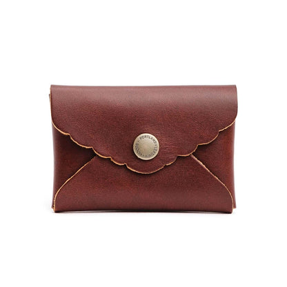 HOTPortland Leather Goods Mini Daisy Wallet for Women – Handmade from the Finest Full-Grain Hides – Features Envelope Design with Snap Closure – Honey