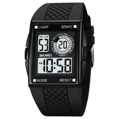 HOTGosasa Men Sports Military Watches Digital Airplane Shaped LED Light Waterproof Watches