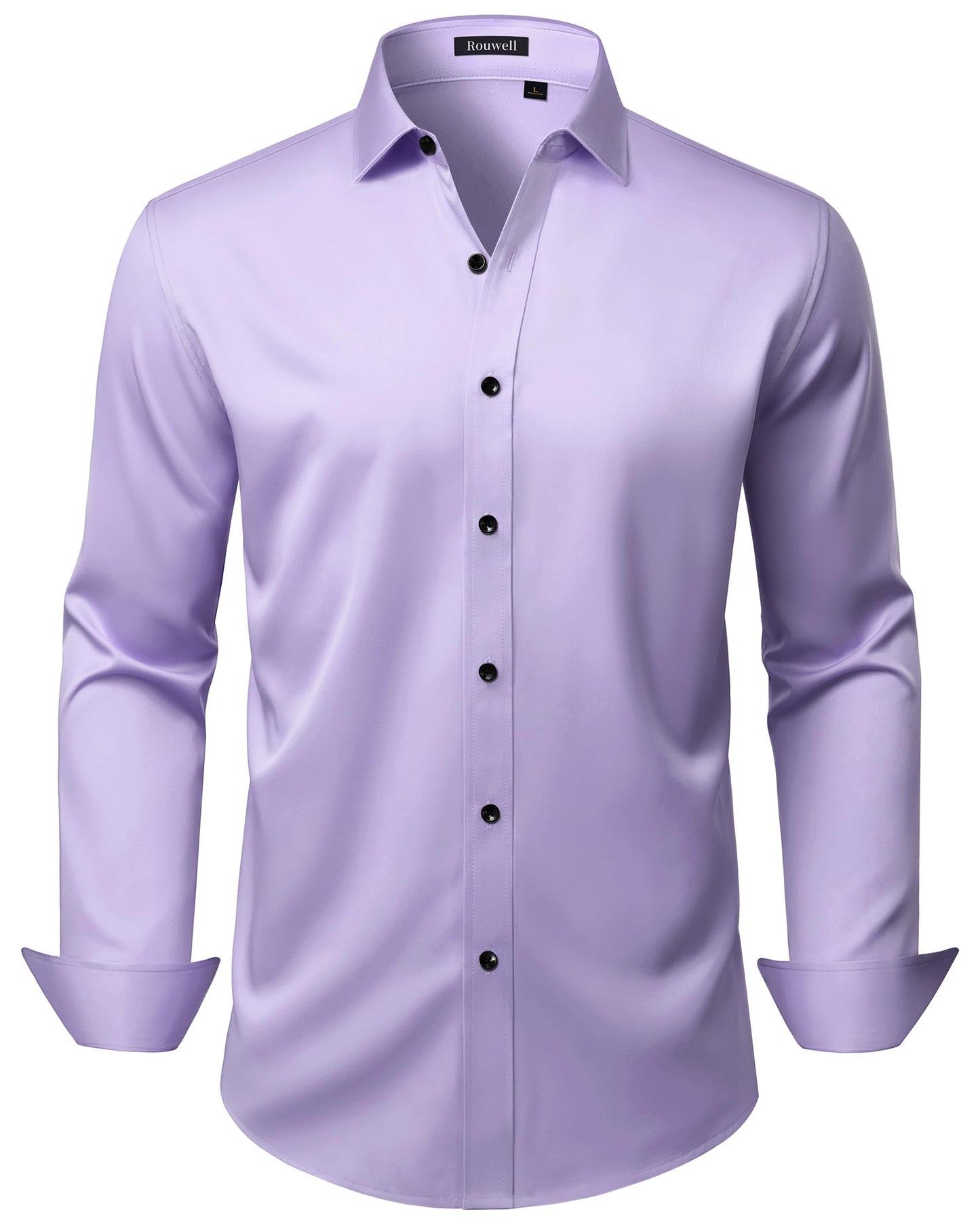 HOTMens Wrinkle Free Dress Shirts Regular Fit Business Button Down Shirt Formal Long Sleeve Wedding Stretch Shirts