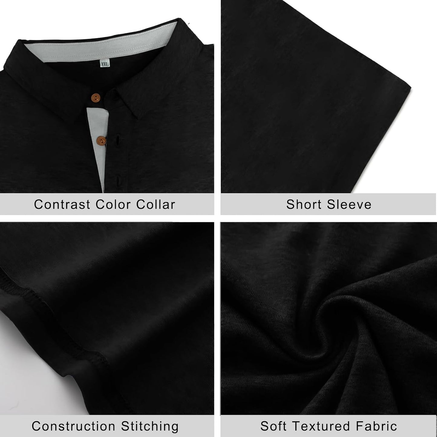 HOTPEGENO Mens Polo Shirts Short Sleeve Casual Cotton Golf Shirts Performance Polo Shirts for Men