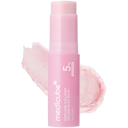 HOTmedicube PDRN Pink Collagen Volume Multi Balm Stick - Face & Body Balm | Volufiline, PDRN, NAD, Collagen - Under-Eyes, Neck, Forehead, Smile Lines, Lips, Plumping & Radiance for Line Care, K-Beauty