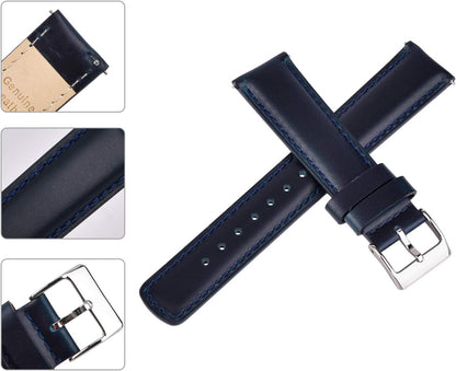 HOTRitche Christmas Gift Quick Release Leather Watch Bands Genuine Watch Straps for Men Women Top Grain Leather Watch Strap, White Elephant Gifts, Stocking Stuffers for Men, Father's Day gifts