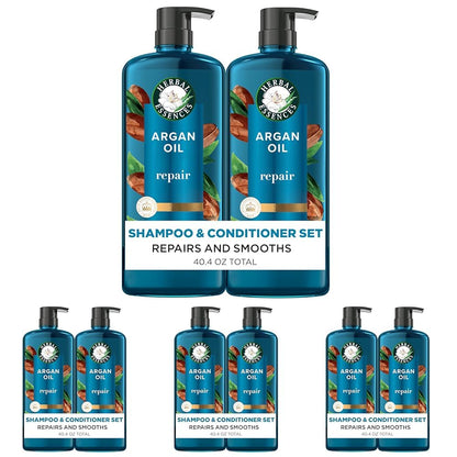 HOTHerbal Essences Argan Oil Repair Shampoo & Conditioner Set, Moisturizes & Smoothes, Paraben-Free, Color-Safe, pH-Balanced, Citrus Scent, 20.2 Fl Oz, 2-Pack
