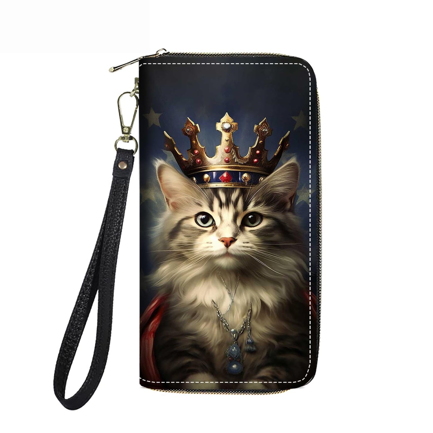 HOTWomen's Large Capacity Wallet PU Leather Double Zipper Clutch Purse Multifunctional Wallet with Removable Wristlet Strap for Smart Phone/Coin/Card/Cash, Flower Butterfly
