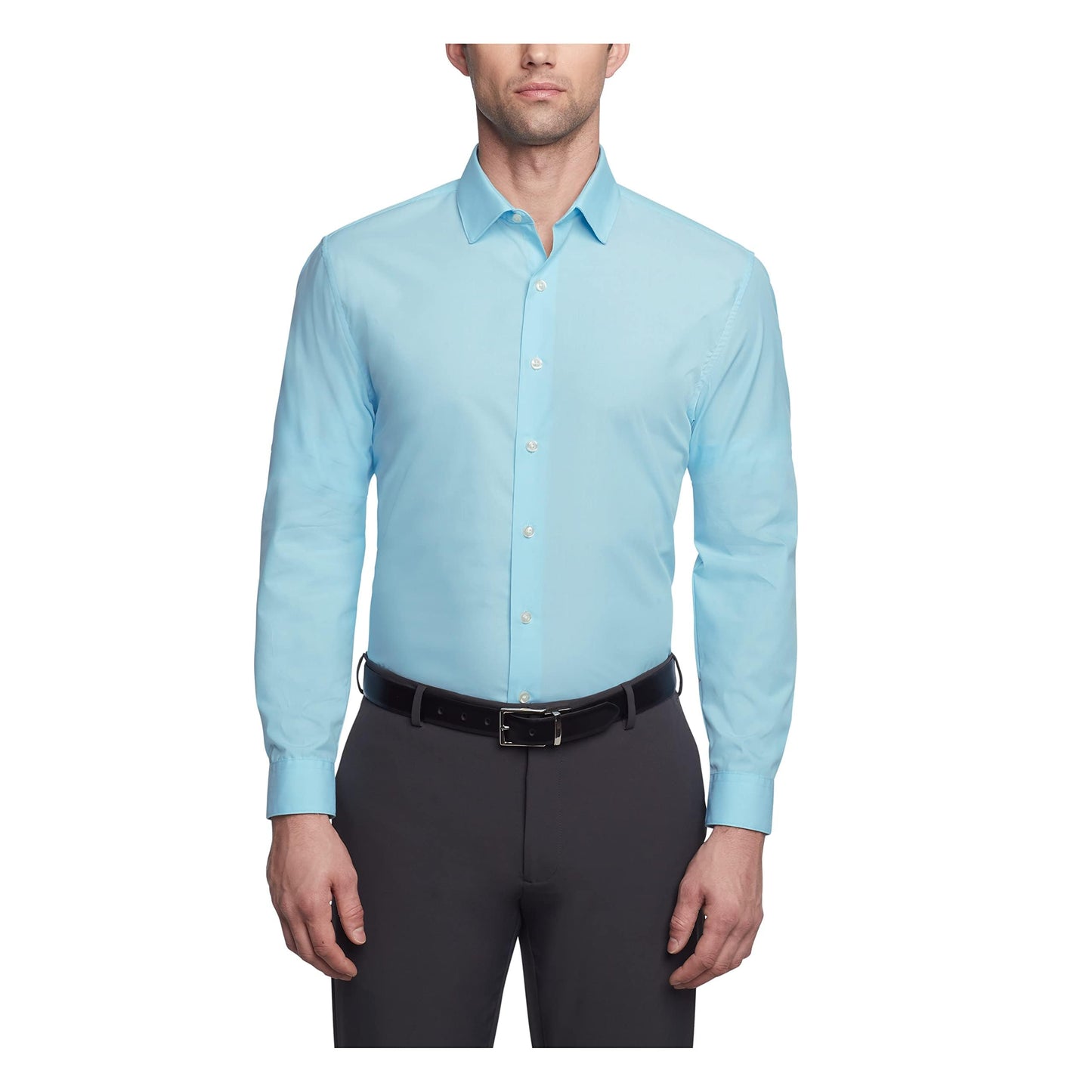 HOTKenneth Cole Unlisted Men's Slim Fit Solid Dress Shirt - Amazon Exclusive