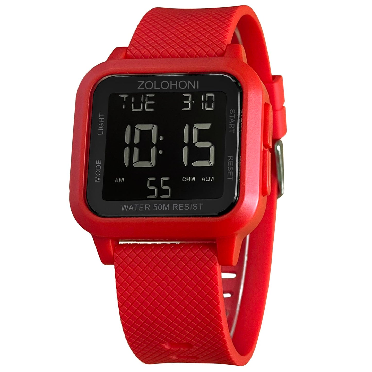 HOTMens Digital Watches for Men Waterproof Large Square Wrist Watch | Big face wristwatch for women, Simple work watches for men,Reloj para hombre,Chronograph,Alarm,Stopwatch,Dual Time,Date,Light