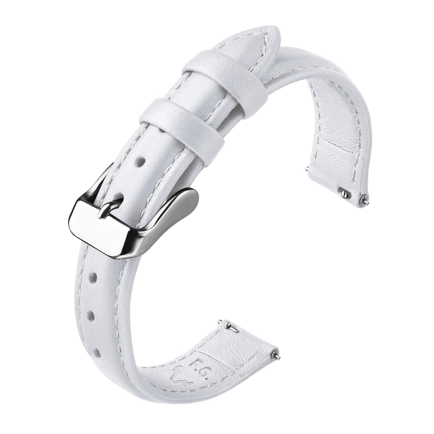 HOTFullmosa Watch Band, Quick Release Leather Watch Strap Compatible with Samsung Galaxy Garmin for Men Women, Replacement Bands Width 12mm 14mm 16mm 18mm 19mm 20mm 21mm 22mm 24mm | Quick Release Replacement Bands with Stainless Steel Metal Clasp, Genuine
