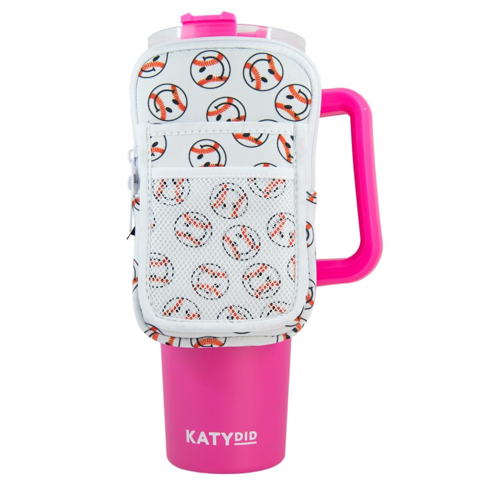 HOTKATYDID Tumbler Zipper Pouch and Phone Holder with 3 Pockets - Compact Water Bottle Pouch for Wallet, Keys, and Phone - Premium Tumbler Accessories