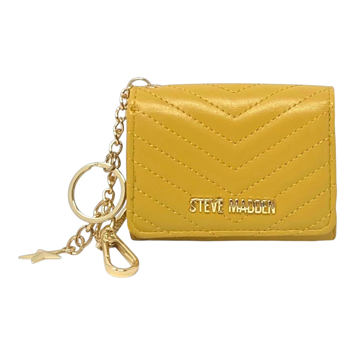 HOTSteve Madden Women’s Bklara Card Case with Keyring and Clip (Black) (Black)