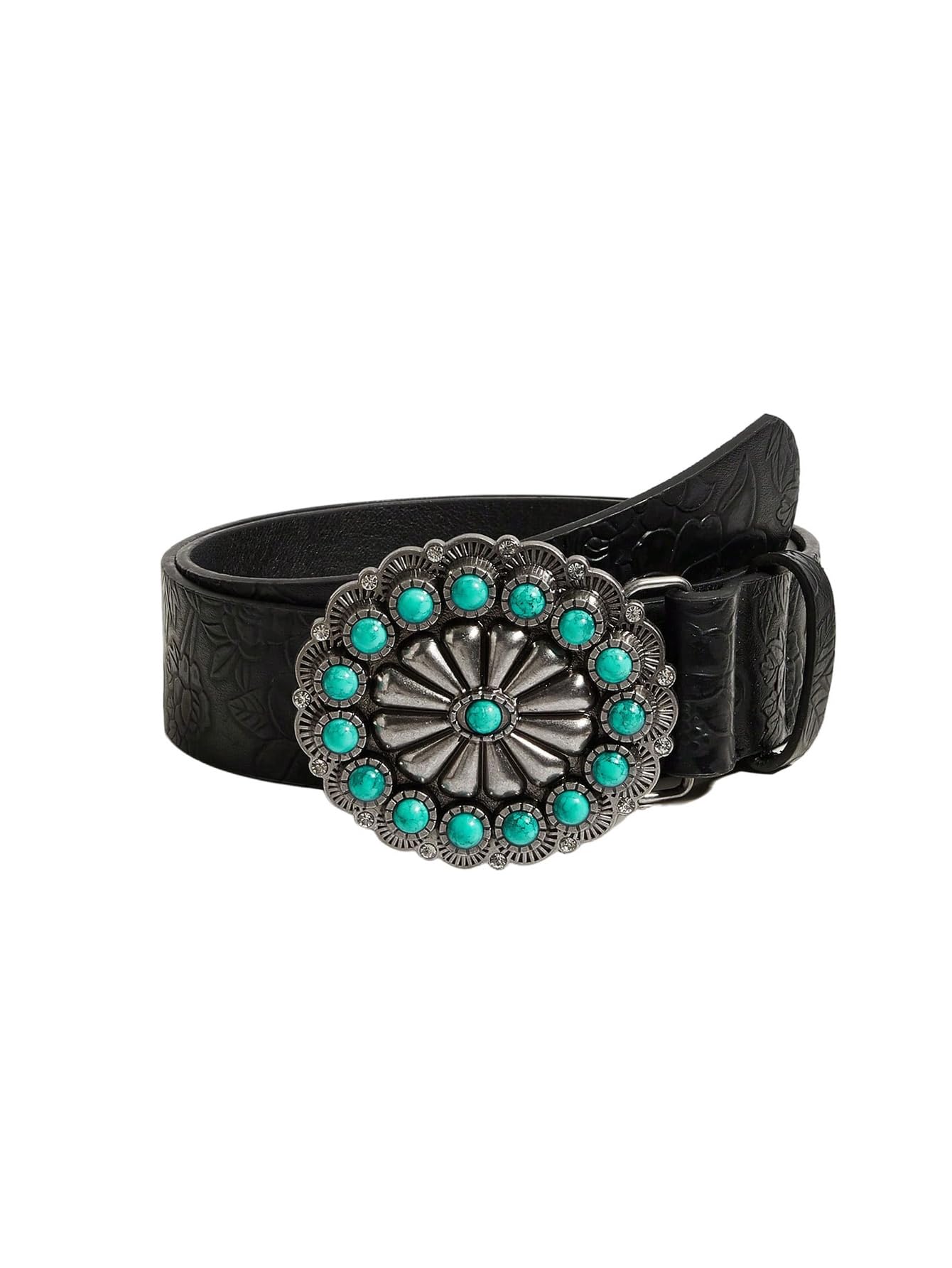 HOTRoseSeek Women's Floral Vintage Western Belts Buckle Cowgirl Belts for Women