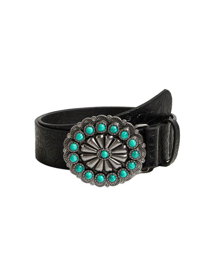 HOTRoseSeek Women's Floral Vintage Western Belts Buckle Cowgirl Belts for Women
