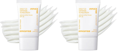 HOTinnisfree Daily UV Defense SPF 50+ PA++++ Korean Face & Body Sunscreen, Broad Spectrum, Invisible Finish, No White Cast, Lightweight, Hydrating