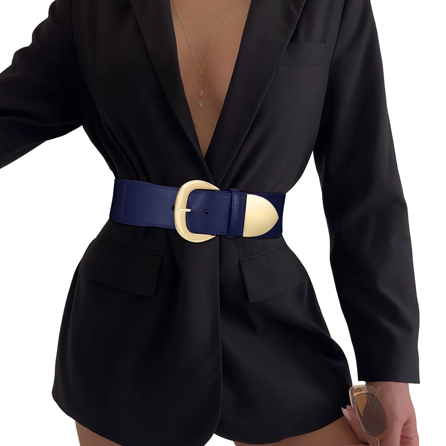 HOTWomen Wide Elastic Waist Belt for Dresses Fashion Thick Stretchy Belt for Trendy