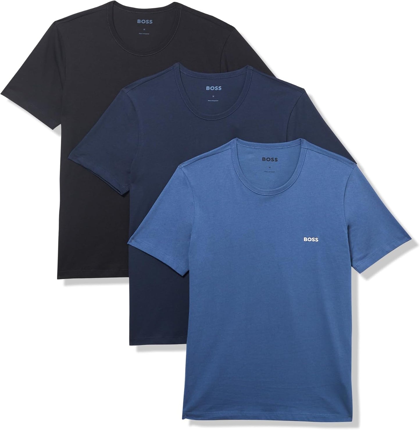HOTBOSS Men's Logo Embroidered Cotton Tee 3 Pack