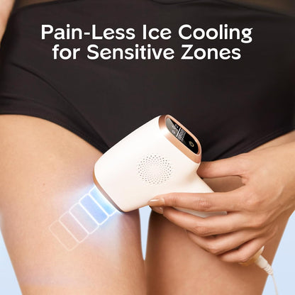 HOTINNZA IPL Hair Removal with Ice Cooling Care Function for Women,Long-Lasting Results,999,999 Flashes Painless Hair Removal, Hair Removal Device for Armpits Legs Arms Bikini Line
