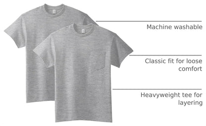 HOTGildan Adult Ultra Cotton T-Shirt with Pocket, Style G2300, 2-Pack